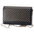 Christian Louboutin Paloma Clutch Crossbody Black Leather Leopard Studded